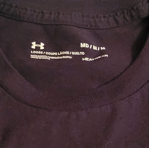 ✨️ 3 for $15✨️ Under Armour Heat Gear Cotton Blend Short-Sleeve Tee Sz M Mens - Picture 4 of 8
